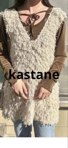 【kastane】裏地あり　ファーロングベスト
