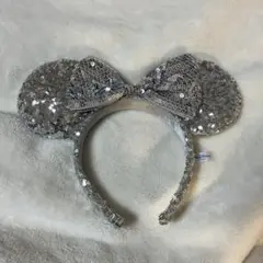 ミニーマウス耳カチューシャ シルバー
