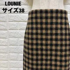 LOUNIE チェック柄 タイトスカート 秋冬定番 大人カジュアル 【1305】のサムネイル