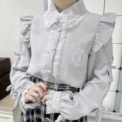 【美品】couture by ROJITAブラウス グレー フリル地雷系 量産型のサムネイル