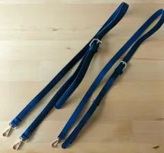 【新品】ショルダーバッグ(斜め掛け用)の紐のみ ブラック×ゴールド 2個セット