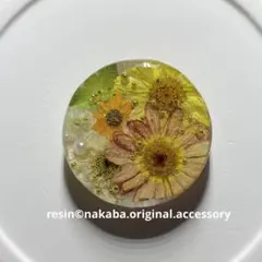 fu-5 ハンドメイド レジン ヘアゴム ブローチ ポニーフック