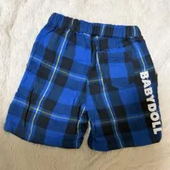 BABY DOLL チェック柄ハーフパンツ 80