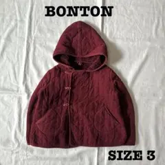 BONTON サイズ3 コーデュロイ　中ボアジャケット　コート　ボントン