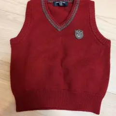 Comme Ca Du Mode ワインレッド Vネックベスト 110