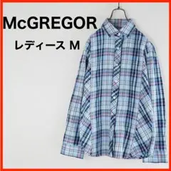 A3297★美品★McGREGOR*長袖シャツ*9*M*チェック