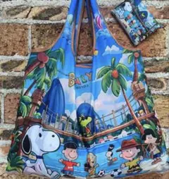 大容量　エコバッグ 軽量　キャラクター　スヌーピー　新品