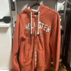 Hollister オレンジ フルジップパーカー Mのサムネイル