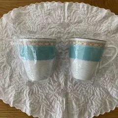 新品未使用　ノリタケ　ハミングブルー　ペア　マグカップ