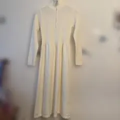 Lutim by u アイボリー ロングワンピース ハイネック