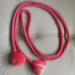 ゆ2002⭐️帯締め❤️美品❤️振袖❤️着物❤️丸組❤️ピンク色系⭐️可愛い⭐️長尺⭐️和装小物