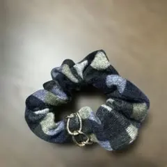チェック柄ヘアゴム 金具付き