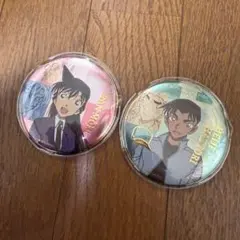 USJ限定　名探偵コナン　缶バッジ　2025 毛利蘭　服部平次　ユニバ