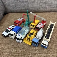 トミカ10台セット 消防車・トラック・クレーンなど