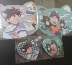 ナンジャタウン 土井　きり丸　ハート缶バッジ　忍たま乱太郎　特典　猫型カード