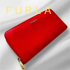 良品❣️USED❣️FURLA 長財布　赤色　レッド