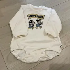 バースデイ　ディズニーベビーロンパース　ミッキー　フタフタ　ベビーカバーオール