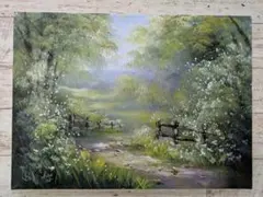 ポ*ョ様 【新緑の森へ】アクリル画 F3 風景画 絵画 - メルカリ
