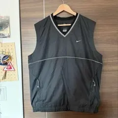 00s NIKE GOLF ナイロンプルオーバーベスト ブラック Lサイズ