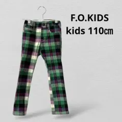 F.O.KIDSエフ・オー・キッズ　チェック柄スリムフィットパンツ　110㎝