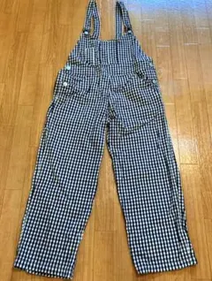 最終値下げ レディース オーバーオール M チェック マタニティ サロペット