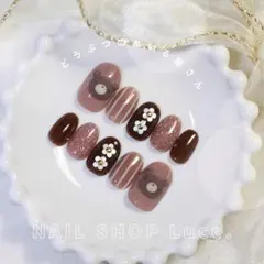 【現品】ネイルチップ 3D くま お花 ハート ／ No. A-02