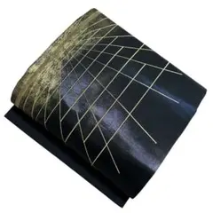 ユ62開名古屋　引箔 金糸　金駒　糸文　正絹 着物帯　仕立て上り