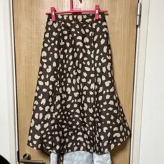 rienda アニマル柄ロングスカート