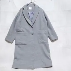 ローリーズファーム チェスターコート ビッグポケット 七分袖 グレー（M）