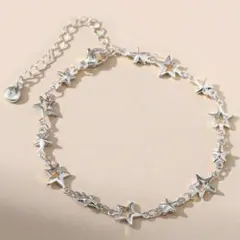 ブレスレット 星 チェーン シルバー 韓国 ストリート グランジ y2k ロック