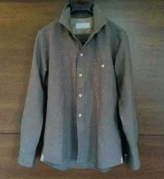 MEN'S MELROSE ブラウンシャツ スタンドカラー М