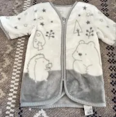 動物柄フリーススリーパー 100cm グレー系