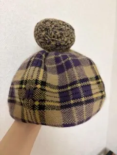 Vivienne Westwood チェック柄ポンポン付きベレー帽のサムネイル