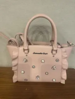 Samantha Vega ビジュー ハンドバッグ ピンク ミニ