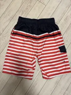 【美品】オーシャンパシフィック　サーフパンツ　メンズ水着　ボーダー　赤白ネイビー