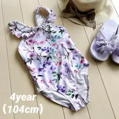 next ネクスト　女の子水着　ワンピース水着　花柄　104cm 4歳