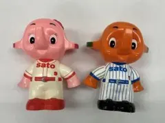 佐藤製薬 サトちゃん サトコちゃん 野球 ユニフォーム 貯金箱 2体セットのサムネイル