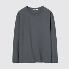 ユニクロU ウォッシュコットンクルーネックTシャツ グレーのサムネイル