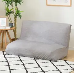 ニトリ ストレッチカバーモトル ローソファカバー グレーのサムネイル