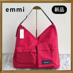 신품 미사용 emmi エミ トライアングルショルダーバッグ レッド トート