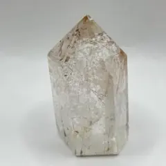 【早い者勝ち】【透明度高め】ルチルクォーツライモナイト共生水晶六角柱ポイント