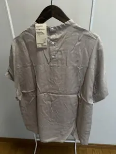 MUJI 無印良品 ベージュ 半袖 シャツ M-Lサイズ【3000→2000円】