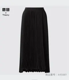 UNIQLO x Theory ブラック プリーツロングスカート