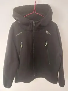 ブラックフルジップパーカー 130cm