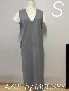 AZUL by moussy 심 V넥 민소매 긴 원피스 S