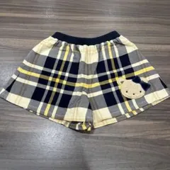 ファミリア チェック柄クマ刺繍 ショートパンツ キュロット 80