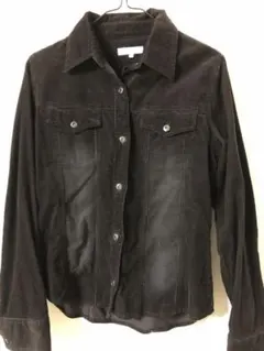 コーデュロイシャツ　茶色　ブラウン　M 長袖　襟付き　羽織り