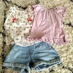 ショートパンツ　デニム　Tシャツ　まとめ売り　女の子　110