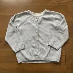 H&M ベビー カーディガン シルバー ラメ入り 90cm