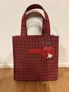 familiar ファミリア　トートバッグ　赤チェック